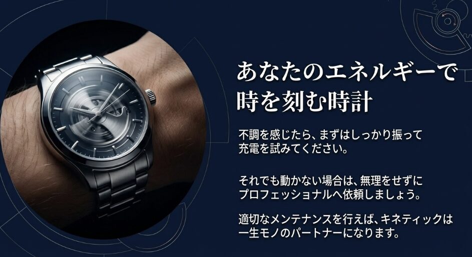 不調時はまず振って充電を試み、解決しない場合はプロに依頼することを推奨する結びのスライド