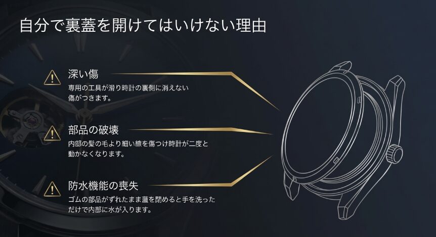 電池交換、分解掃除（クォーツ・機械式）の公式と専門店の費用比較